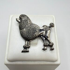 Vintage Sterling Silver Poodle dog pin/brooch!
